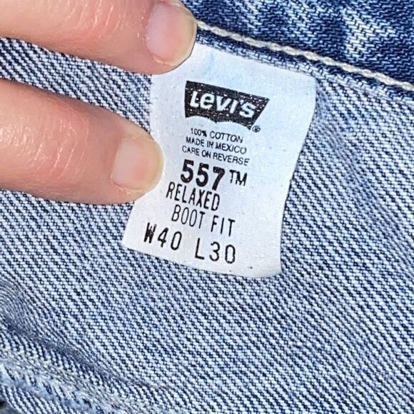 Levi’s Men’s 557 Relaxed Boot Fit Jeans Size 40x30 - Picture 3 of 9
